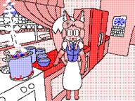 brown_fur calendar character:averi_(fiddleafox) dipstick_tail dress ears eyes female fridge fur gloves_(marking) kitchen low_resolution meta:animation oven socks_(marking) soup species:canine species:fox species:mammal tail white_fur window // 256x192 // 10KB