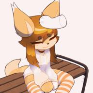 artist:biankers ears eyes female hair headpats meta:animation meta:gif simple_background species:canine species:fox species:mammal tail white_background // 1280x1280 // 3.5MB