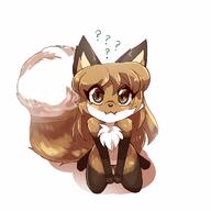 artist:fiddleafox brown_fur character:averi_(fiddleafox) dipstick_tail ears female gloves_(marking) sitting socks_(marking) species:canine species:fox species:mammal tail white_fur // 1200x1200 // 437KB