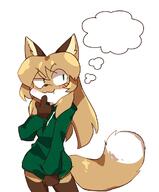 artist:fiddleafox brown_fur character:averi_(fiddleafox) dipstick_tail ears female gloves_(marking) meta:exploitable socks_(marking) species:canine species:fox species:mammal tail thinking white_fur // 982x1189 // 83KB