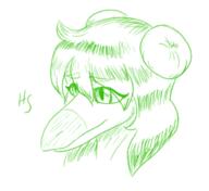 beak blank_background character:stella_(snoot_game) copyright:i_wani_hug_that_gator female head_only species:dinosaur species:scalie // 1484x1360 // 292KB