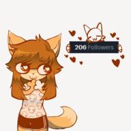 artist:biankers ears eyes female hair meta:animation meta:gif simple_background species:canine species:fox species:mammal tail white_background // 1280x1280 // 1.2MB