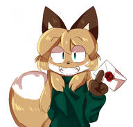 artist:fiddleafox brown_fur character:averi_(fiddleafox) dipstick_tail ears female gloves_(marking) smash_bros_invitation socks_(marking) species:canine species:fox species:mammal tail white_fur // 1280x1224 // 177KB