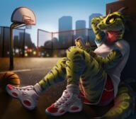 artist:fivel basketball female meta:2020 phone shoes shorts species:scalie sport // 1300x1138 // 2.3MB