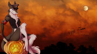 ambient_silhouette character:valkyria female nazism pumpkin species:sergal totenkopf // 1920x1080 // 834KB