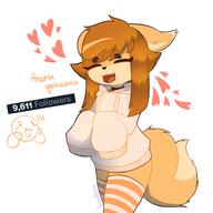 artist:biankers ears eyes female hair simple_background species:canine species:fox species:mammal tail twitter white_background xitter // 3000x3000 // 421KB