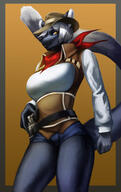 clothing denim female gun holding_gun korean species:feline species:mammal species:pantherine // 909x1440 // 645KB