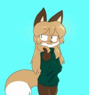 artist:fiddleafox brown_fur character:averi_(fiddleafox) dipstick_tail ears female gloves_(marking) meta:animation meta:gif socks_(marking) species:canine species:fox species:mammal tail white_fur // 525x560 // 95KB