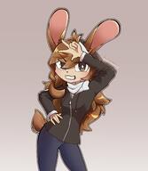 artist:biankers ears eyes female hair simple_background species:lagomorph species:mammal species:rabbit tail // 2000x2300 // 268KB