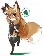 artist:fiddleafox brown_fur character:averi_(fiddleafox) clubs_(suit) dipstick_tail ears female gloves_(marking) pawpads paws pink_pawpads socks_(marking) species:canine species:fox species:mammal stockings tail white_fur // 986x1280 // 143KB