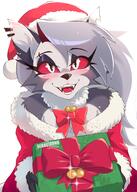 character:loona_(helluva_boss) christmas female gift smiling species:canine species:canine_demon species:demon species:hellhound species:mammal species:mythological_canine species:wolf // 2196x3072 // 1.8MB