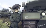 artist:hunglee ears female meta:2018 military scar species:cat species:domestic species:feline species:mammal tail tank uniform // 2500x1537 // 3.0MB