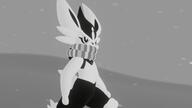 artist:Emiliz background character:cinderace copyright:nintendo copyright:pokemon male meta:3d meta:blender meta:greyscale pose scarf // 1920x1080 // 1.3MB