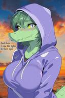 character:olivia_halford copyright:cavemanon_studios copyright:i_wani_hug_that_gator female green_body green_hair green_scales hair scales species:baryonyx species:dinosaur species:prehistoric_species species:reptile species:scalie species:spinosaurid species:theropod tagme // 1365x2048 // 681KB