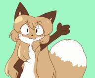 artist:fiddleafox brown_fur character:averi_(fiddleafox) dipstick_tail ears female gloves_(marking) meta:animation meta:gif socks_(marking) species:canine species:fox species:mammal tail white_fur // 498x412 // 1.0MB