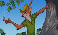 arrow character:robin_hood copyright:disney green_clothing hat male outside species:canine species:fox species:mammal // 1280x778 // 783KB