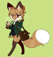 artist:fiddleafox brown_fur character:averi_(fiddleafox) clothing dipstick_tail ears female gloves_(marking) socks_(marking) species:canine species:fox species:mammal tail white_fur // 884x953 // 243KB