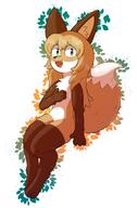 artist:se1tdraws brown_fur character:averi_(fiddleafox) dipstick_tail ears eyes female fur gloves_(marking) green_eyes simple_background socks_(marking) species:canine species:fox species:mammal tail white_background white_fur // 800x1216 // 703KB