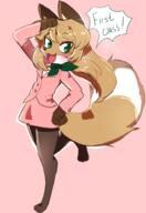 artist:fiddleafox brown_fur character:averi_(fiddleafox) dipstick_tail dress ears female gloves_(marking) socks_(marking) species:canine species:fox species:mammal tail white_fur // 685x1000 // 386KB