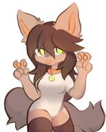 artist:biankers ears eyes female hair simple_background species:canine species:fox species:mammal tail white_background // 1000x1243 // 107KB