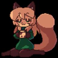 artist:fiddleafox brown_fur character:averi_(fiddleafox) dipstick_tail ears female gloves_(marking) meta:animation meta:gif socks_(marking) species:canine species:fox species:mammal tail white_fur // 100x100 // 3.0KB