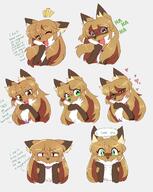 artist:fiddleafox brown_fur character:averi_(fiddleafox) dipstick_tail ears female gloves_(marking) multiple_expressions socks_(marking) species:canine species:fox species:mammal tail white_fur // 2048x2574 // 377KB