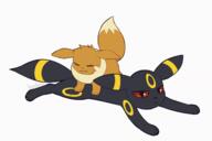 artist:biankers character:eevee_(pokemon) character:umbreon_(pokemon) copyright:pokemon ears eyes female hair happy jumping meta:animation meta:gif simple_background species:canine species:fox species:mammal tail white_background // 1280x852 // 888KB