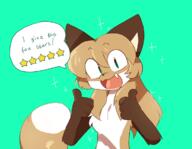 artist:fiddleafox brown_fur character:averi_(fiddleafox) dipstick_tail ears female gloves_(marking) socks_(marking) species:canine species:fox species:mammal tail thumbs_up white_fur // 1184x920 // 498KB